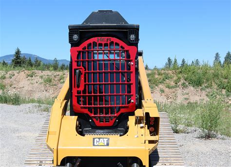 skid steer front window guard|cat skid steer door guards.